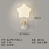 Lâmpada de Parede para Quarto Estilo Lua do Urso Espectro Completo Simples Criativa Fofa Lâmpada de Cabeceira para Quarto de Crianças