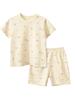 27home - Traje de verano de manga corta para niños, ropa de hogar de algodón y licra, pijamas de dos piezas, ropa para niña al por mayor