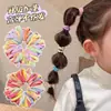 Elásticos de cabelo para meninas e crianças, com bordas espessadas, cores doces, alta elasticidade, suaves para o cabelo, faixas de cabelo fofas