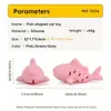 Brinquedo Dispensador de Ração para Gatos Transfronteiriço, Brinquedo para Gatos Autocontenção em Forma de Peixe Resistente à Mordida de Silicone, Brinquedo Educacional para Gatos Dispensador de Ração para Comer Devagar