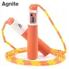 Cuerda para Saltar Deli Ft122 Angnet Contador Mecánico Cuerda de Bambú para Saltar 2.8m Mango de Espuma Fitness Deportes