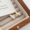 Pendientes de perla de sirena de concha de madre natural, exquisitos pendientes de temperamento de hada dulce y suave, pendientes de diseño único