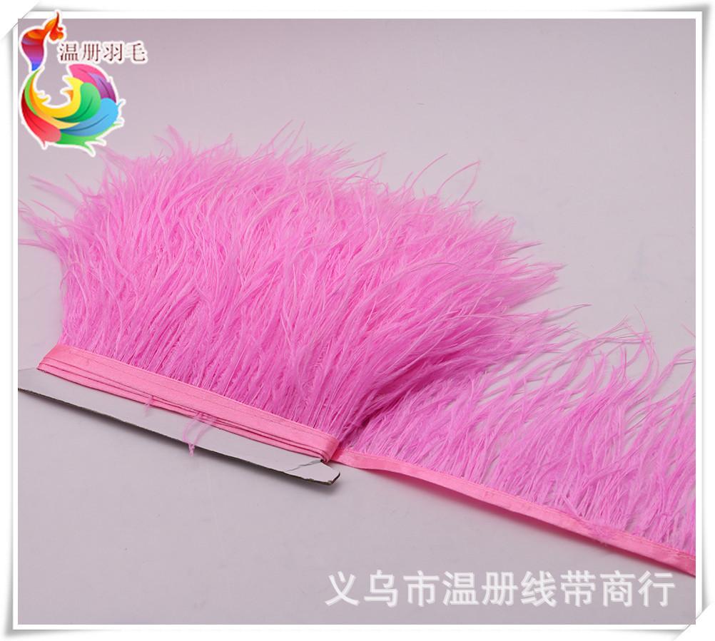5 dark pink ostrich feather fr