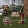 Conjunto de Placas de Madeira de Fantasma para Halloween da Amazon Decoração para Festa de Feriado, Jardim e Gramado