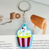 Chaveiro PVC Simulação de Sobremesa Borracha Macia Pingente de Metal Bolo Doce Ornamento para Pendurar Presente para Meninas Chaveiro Atacado