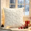 Capa de Almofada com Padrão de Rena e Boneco de Neve para Festival de Natal Capa de Almofada de Encosto para Sofá de Sala de Estar Decoração de Atmosfera Festiva