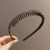 Faixa de Cabeça para Lavar o Rosto para Mulheres 2025 Novo Estilo Denteada Antiderrapante para Máscara Facial Especial Grampo de Cabelo com Strass Abertura para Cabelo Acessório de Cabeça