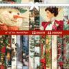 12 Folhas/Pacote Novo Papel de Material Inverno Vitoriano Temu Xiyin Papel de Corte Artesanal Papel de Presente