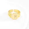 Suministro Transfronterizo Anillos con Letras de Hip-Hop, Anillos Abiertos Personalizados Estilo Pulsera Microincrustada, Anillos, Anillos con Letras