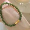 Novo Pulseira de Jade Hetian Antiga Celebridade da Internet para Meninas Nicho Exquisita Gradiente Quebra de Gelo Pulseira Fresca Presente para Namorada
