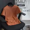 ¡Gran ajuste del fabricante! Camiseta Básica de Manga Corta, Cuello Redondo, Hombro Normal, Algodón Puro, Color Sólido Elegante, Top Corto para Mujer, Nuevo para Primavera y Verano