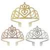 Corona de Novia con Strass en Forma de Corazón con Peine, Accesorio para el Cabello, Dorado, Plateado, Oro Rosa, Corona para Fiesta de Cumpleaños Infantil, Tocado