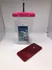 Bolsa impermeable fluorescente luminosa para teléfono móvil color sólido transparente para exteriores, flotación, natación, buceo, bolsa protectora para teléfono móvil, punto escénico al por mayor