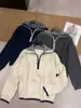 Suéter de Punto a Rayas Bloque de Color con Solapas 2026 Invierno 2025 Nuevo Estilo Holgado Versátil Suéter Chaqueta Top para Mujer 0115