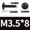 Tornillo Autorroscante M2M3M4M5 Negro Hierro TB Cabeza Plana Grande Cola Plana Cabeza Paraguas Cabeza Champiñón Cola de Corte TT Cola Fresada Tornillo