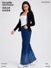 Pantalones de Mezclilla Anchos de Nuevo Gradiente Transfronterizos para Mujer, de Cintura Alta, Adelgazantes, Multibolsillos, Modernos, Holgados, con Cremallera, Pantalones Casuales para Fitness