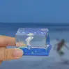 Garrafa de Derivação Desenho Animado Mini Pequena Retangular Gota de Óleo Flutuante Acrílico Transparente Brinquedo Infantil Presente de Aniversário
