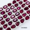 Dongzhou Diamante para Uñas Rosa Rojo Punto de Diamante Accesorios para Joyería DIY Forma Ovalada Especial Uña Portátil Diamante para Uña Venta al por Mayor