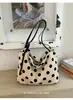 Bolsa de Lona com Bolinhas de Design Exclusivo para Mulheres, Nova Bolsa Transversal de Ombro para o Verão 2026, Bolsa Casual Tendência e Super Popular