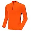 Conjunto de Roupa Esportiva de Futebol com Manga Longa Outono e Inverno Conjunto de Treinamento de Basquete Roupa de Corrida Masculina Camisa de Secagem Rápida Feminina com Meio Zíper