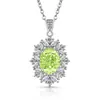 Collar de Gema de Color Flor de Hielo Cortada Girasol para Mujer con Colgante de Diamante de Alto Carbono Venta Caliente en Vivo Venta al por Mayor Transfronteriza Europea y Americana