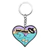 Chaveiro Criativo e Personalizado com Tema de Amor Patch de Borracha Macia PVC DIY Chaveiro de Carro Pingente de Mochila Pequeno Presente