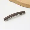 Pinza para el Cabello de Primavera Mate Simple y Elegante para Mujer, Pinza Cuadrada de Acero con Resorte de Color Sólido para Peinados Semirecogidos