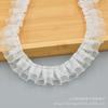 En stock 2.5cm adorno de encaje de doble capa decoración de dobladillo de ropa falda accesorios de decoración de borde para cesta de almacenamiento bolsa DIY hecho a mano