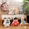 Almofadas Personalizadas com Formatos e Fotos, Almofadas de Animais Fofas para Gatos e Cachorros, Almofadas de Desenho Animado de Lado Único ou Duplo, Personalizado Atacado