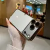 Película Galvanizada de Cobertura Total com Lente para iPhone 16 para Apple 15Pro Capa de Telefone Transparente XSMax Simples 14 Novo