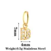 Nuevo Colgante de Acero Inoxidable Letra Zirconia Venta Caliente Accesorios para Collares Pendientes DIY 26 Dijes de Letras Inglesas A-Z