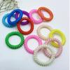 Cuerda de Teléfono de Seda Estampada Goma para el Cabello Pulsera de Cuerda de Cristal Transparente Accesorio Yiwu Comercio Exterior Accesorio para el Cabello Estilo Coreano Fresco