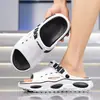 Chanclas Deportivas Casuales de EVA Verano Nuevas para Interiores Engrosadas Antideslizantes Amortiguación de Aire Elevadoras Frescas Chanclas Hombre