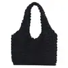 Bolso de Hombro de Lona Simple de Moda Coreana Ins para Niña con Flor de Nube Puff para Mujer 2023 Nuevo Verano
