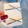 Pinza para el cabello de celebridades de Internet, dulce y sencilla, con una sola palabra, para la cabeza, estilo japonés, flequillo que combina con todo, para chica, estilo coreano, con pinza lateral.