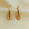 Pendientes de acero inoxidable de lujo ligero europeo y americano, diseño simple de gota de agua, alta gama, personalidad, pendientes irregulares para mujer, joyería para orejas, venta al por mayor