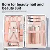 Conjunto de Ferramentas para Aparar Unhas Alicate Cortador de Unhas de Aço Inoxidável Alicate Bico de Pássaro Ferramentas para Unhas Conjunto de 24 Peças