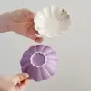 Posavasos de Cerámica con Diseño de Glicinia en Flor de Fábrica, Bandeja de Té, Accesorios para Juego de Té Casero, Portavasos y Platillos de Lujo de Alta Gama