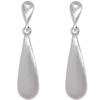 Oferta Especial Moda Europea y Americana Pendientes de Gota de Agua Mate con Acabado Cepillado de Alta Gama, Pendientes de Gota de Agua con Aguja de Plata