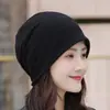 Touca Vintage com Letras Desgastadas Estilo Coreano para Mulheres, Chapéu Slouchy Estilo Wasteland, Circunferência da Cabeça Grande, Turbante para Afinar o Rosto, Tendência