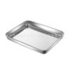 Bandeja para Rolinho de Arroz de Aço Inoxidável 304, Bandeja Doméstica, Bandeja de Assar, Placa Plana Quadrada, Bandeja para Cozinhar no Vapor, Bandeja para Churrasco, Uso Comercial para Catering