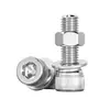Juego de Tornillos de Cabeza Hexagonal, Tuercas, Pernos, Tornillos, Arandelas Planas y Arandelas de Resorte de Acero Inoxidable 304 M14M16M20M24