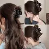 Gipsofila Ano Novo Clipe Vermelho Estilo Chinês Grampo de Cabelo Diamante Estrelado Meio Círculo Médio com Acessórios para Meio Cabelo