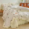 2026 Novo Estilo Cobertor de Cama de Fio Bouclé Conjunto de Quatro Peças