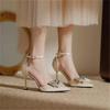 Zapatos Rojos de Tacón Alto para Mujer, Nuevos Zapatos de Boda de Verano 2025, Adecuados para Vestidos de Boda Tanto Tradicionales como Modernos, Únicos y de Alta Gama, Cómodos y No Cansan los Pies