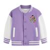 Casaco infantil de outono e inverno Wangwang, roupas de equipe para meninos e meninas, novo uniforme de beisebol com forro de lã, moda primavera e outono mais espessa