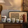 Regalo corporativo personalizado: Juego de té de loto de horno Ru, tetera portátil estilo antiguo, taza rápida para coche, venta al por mayor