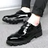 Sapatos de Couro Masculinos com Aumento de Altura de 10cm, Sapatos Casuais de Negócios Masculinos com Aumento de Altura de 8cm para Cabeleireiros, Sapatos de Bico Fino para Eventos Noturnos