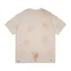 Galería de Explosiones Transfronterizas Depto. de Cartas Salpicadura de Tinta Estampado de Alta Calidad Algodón de Doble Hilo Manga Corta Camisetas para Hombre y Mujer