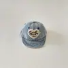Gorra de Bebé Coreana Qiunan Primavera y Otoño Letra Bordada Gorra de Béisbol de Mezclilla Gorra con Visera Solar para Bebé